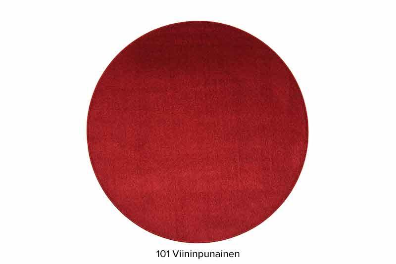 VM Carpet Satine 101 viininpunainen pyöreä