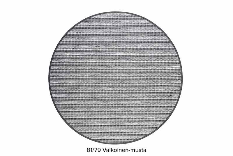 VM Carpet Honka 81/79 Valkoinen-musta pyöreä