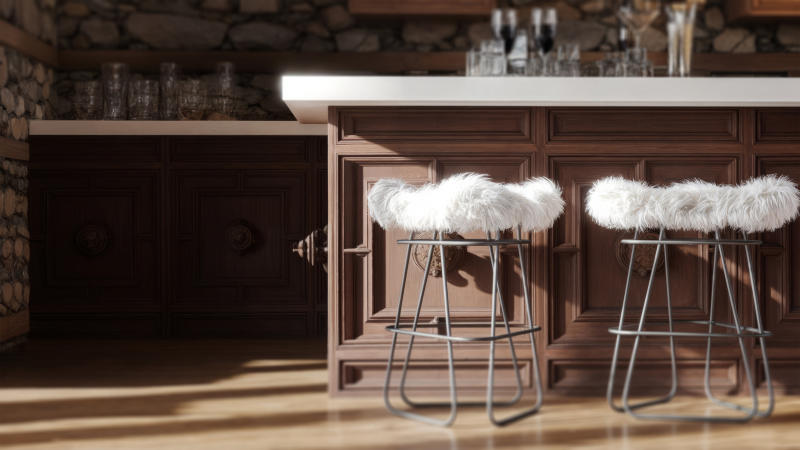 Cuero Iceland Barstool jakkara. Furmukselta.
