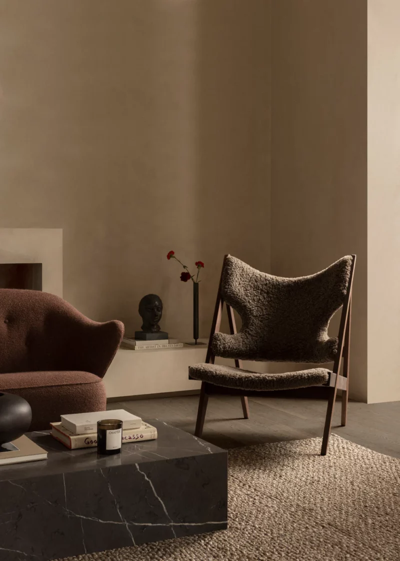Audo Copenhagen Knitting Chair lepotuoli lampaannahka Furmukselta