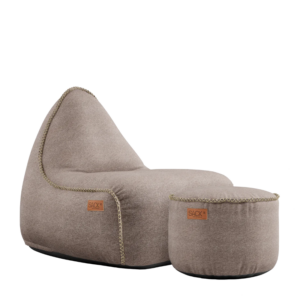 SACKit Canvas lepotuoli a pouf sand