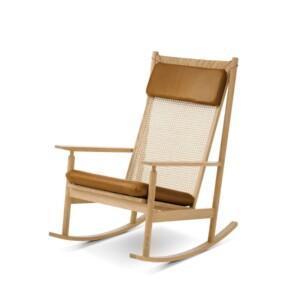 Warm Nordic Swing keinutuoli cognac oak