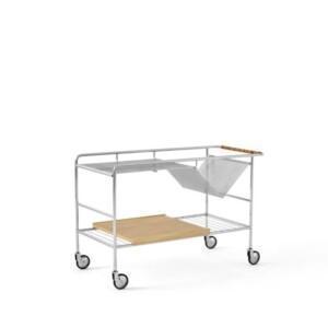 aTradition Alima NDS1 tarjoiluvaunu chrome lacquered oak